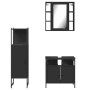 Set de muebles de baño 3 piezas madera contrachapada negro de , Muebles de baño - Ref: Foro24-3214755, Precio: 170,68 €, Desc...