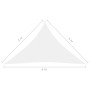 Toldo de vela triangular tela Oxford blanco 5x5x6 m de vidaXL, Sombrillas - Ref: Foro24-135293, Precio: 38,26 €, Descuento: %