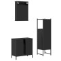 Juego de muebles de baño 3 pzas madera contrachapada negro de , Muebles de baño - Ref: Foro24-3214820, Precio: 152,07 €, Desc...