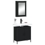 Juego de muebles de baño 2 pzas madera contrachapada negro de , Muebles de baño - Ref: Foro24-3214780, Precio: 101,83 €, Desc...