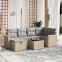 Juego de sofás jardín con cojines beige mezcla 7 pzas ratán PE de , Conjuntos de jardín - Ref: Foro24-3263495, Precio: 438,18...