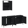 Juego de muebles de baño 3 pzas madera contrachapada negro de , Muebles de baño - Ref: Foro24-3214790, Precio: 153,07 €, Desc...