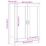 Armario de libros madera ingeniería envejecida 82,5x30,5x115 cm de , Librerías y estanterías - Ref: Foro24-856148, Precio: 98...