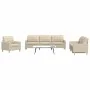 Dreiteiliges Sofaset in Cremefarben aus Stoff. von , Sofas - Ref: Foro24-3278289, Preis: 620,92 €, Rabatt: %