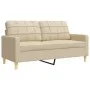 3-piece sofa set in cream-colored fabric by , Sofas - Ref: Foro24-3278289, Price: 620,92 €, Discount: %