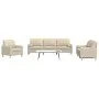 3-piece sofa set with cream fabric cushions by , Sofas - Ref: Foro24-3278305, Price: 651,02 €, Discount: %