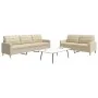 Zweiteiliges Sofaset in cremefarbener Stoffpolsterung. von , Sofas - Ref: Foro24-3278321, Preis: 484,01 €, Rabatt: %