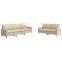 Zweiteiliges Sofaset in cremefarbener Stoffpolsterung. von , Sofas - Ref: Foro24-3278321, Preis: 484,01 €, Rabatt: %