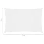 Toldo de vela rectangular tela Oxford blanco 4x7 m de vidaXL, Sombrillas - Ref: Foro24-135273, Precio: 76,88 €, Descuento: %
