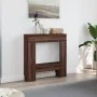 Borde de chimenea madera ingeniería marrón roble 81x18x82 cm de , Accesorios para hornos de leña y chimeneas - Ref: Foro24-85...