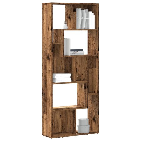 Estantería madera de ingeniería color envejecido 67x24x161 cm de , Librerías y estanterías - Ref: Foro24-856014, Precio: 87,1...
