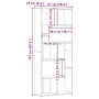 Estantería madera de ingeniería color envejecido 67x24x161 cm de , Librerías y estanterías - Ref: Foro24-856014, Precio: 87,1...