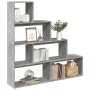 Librería divisora 4 niveles madera gris 143,5x29x143,5 cm de , Librerías y estanterías - Ref: Foro24-857997, Precio: 73,80 €,...