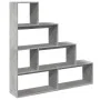 Librería divisora 4 niveles madera gris 143,5x29x143,5 cm de , Librerías y estanterías - Ref: Foro24-857997, Precio: 73,80 €,...