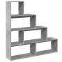 Librería divisora 4 niveles madera gris 143,5x29x143,5 cm de , Librerías y estanterías - Ref: Foro24-857997, Precio: 76,85 €,...