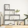 Librería divisora 4 niveles madera gris 143,5x29x143,5 cm de , Librerías y estanterías - Ref: Foro24-857997, Precio: 73,80 €,...