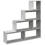 Librería divisora 4 niveles madera gris 143,5x29x143,5 cm de , Librerías y estanterías - Ref: Foro24-857997, Precio: 73,80 €,...