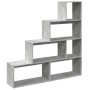Librería divisora 4 niveles madera gris 143,5x29x143,5 cm de , Librerías y estanterías - Ref: Foro24-857997, Precio: 76,85 €,...