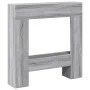 Borde de chimenea madera ingeniería gris Sonoma 81x18x82 cm de , Accesorios para hornos de leña y chimeneas - Ref: Foro24-854...