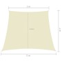 Toldo de vela trapezoidal de tela oxford color crema 3/5x4 m de vidaXL, Sombrillas - Ref: Foro24-135243, Precio: 62,79 €, Des...