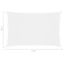 Toldo de vela rectangular tela Oxford blanco 2x5 m de vidaXL, Sombrillas - Ref: Foro24-135259, Precio: 35,83 €, Descuento: %
