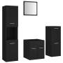 Juego de muebles de baño madera de ingeniería negro de , Muebles de baño - Ref: Foro24-3070902, Precio: 153,31 €, Descuento: %