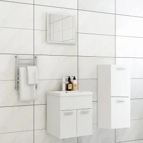 Badezimmerset aus weißem Ingenieurholz von , Badezimmermöbel - Ref: Foro24-3071171, Preis: 168,64 €, Rabatt: %