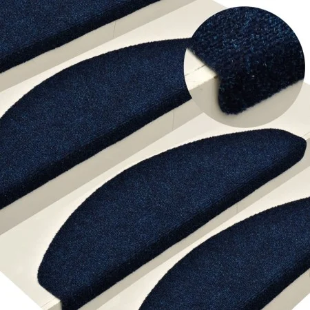 Alfombrilla autoadhesiva escalera 5 uds 56x17x3 cm azul marino de , Alfombrillas para escalones - Ref: Foro24-149694, Precio:...