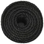 Black polypropylene work rope 24 mm 100 m by , Ropes and metal cords - Ref: Foro24-153034, Price: 165,43 €, Discount: %