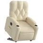 Electric reclining and lifting armchair in cream-colored fabric by , Armchairs - Ref: Foro24-3204743, Price: 330,85 €, Discou...