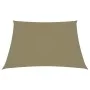 Toldo de vela trapezoidal tela oxford beige 3/4x3 m de vidaXL, Sombrillas - Ref: Foro24-135187, Precio: 45,53 €, Descuento: %