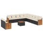 Set de sofás de jardín 12 piezas cojines ratán sintético negro de , Conjuntos de jardín - Ref: Foro24-3260215, Precio: 768,34...