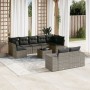 Set de sofás de jardín 10 pzas con cojines ratán sintético gris de , Conjuntos de jardín - Ref: Foro24-3223029, Precio: 602,4...