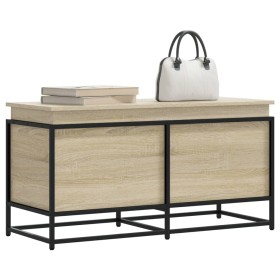 Caja de almacenaje con tapa madera roble Sonoma 100x40x51,5 cm de , Cestas para almacenaje - Ref: Foro24-848805, Precio: 80,4...