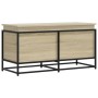 Caja de almacenaje con tapa madera roble Sonoma 100x40x51,5 cm de , Cestas para almacenaje - Ref: Foro24-848805, Precio: 80,4...