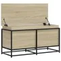 Caja de almacenaje con tapa madera roble Sonoma 100x40x51,5 cm de , Cestas para almacenaje - Ref: Foro24-848805, Precio: 79,6...