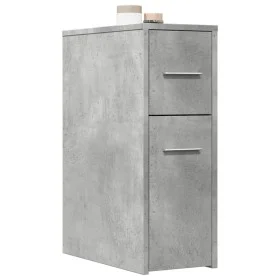 Armario de baño estrecho con ruedas madera gris hormigón de , Taquillas y armarios de almacenamiento - Ref: Foro24-855280, Pr...
