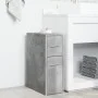 Armario de baño estrecho con ruedas madera gris hormigón de , Taquillas y armarios de almacenamiento - Ref: Foro24-855280, Pr...