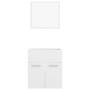 Set muebles de baño 2 piezas madera contrachapada blanco brillo de , Muebles de baño - Ref: Foro24-804779, Precio: 46,83 €, D...