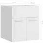 Set muebles de baño 2 piezas madera contrachapada blanco brillo de , Muebles de baño - Ref: Foro24-804779, Precio: 46,83 €, D...