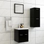 Juego de muebles de baño madera de ingeniería negro de , Muebles de baño - Ref: Foro24-3070992, Precio: 91,98 €, Descuento: %