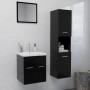 Juego de muebles de baño madera de ingeniería negro de , Muebles de baño - Ref: Foro24-3071397, Precio: 238,95 €, Descuento: %