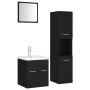 Juego de muebles de baño madera de ingeniería negro de , Muebles de baño - Ref: Foro24-3071397, Precio: 238,95 €, Descuento: %