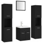 Conjunto de muebles de baño aglomerado negro de , Muebles de baño - Ref: Foro24-3071487, Precio: 299,45 €, Descuento: %
