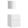 Juego de muebles de baño madera de ingeniería blanco brillo de , Muebles de baño - Ref: Foro24-3070862, Precio: 124,76 €, Des...