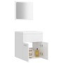 Juego de muebles de baño madera de ingeniería blanco brillo de , Muebles de baño - Ref: Foro24-3070862, Precio: 124,76 €, Des...