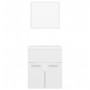 Juego de muebles de baño madera de ingeniería blanco brillo de , Muebles de baño - Ref: Foro24-3070862, Precio: 124,76 €, Des...