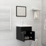 Juego de muebles de baño madera de ingeniería negro de , Muebles de baño - Ref: Foro24-3070857, Precio: 133,90 €, Descuento: %