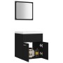 Juego de muebles de baño madera de ingeniería negro de , Muebles de baño - Ref: Foro24-3070857, Precio: 133,90 €, Descuento: %
