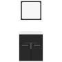 Juego de muebles de baño madera de ingeniería negro de , Muebles de baño - Ref: Foro24-3070857, Precio: 133,90 €, Descuento: %